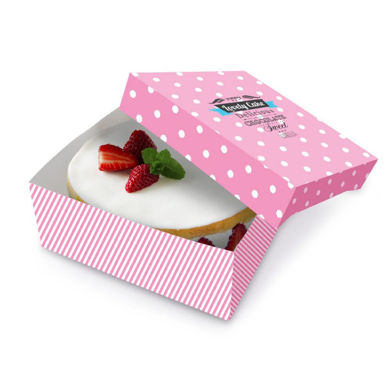 Boîte et support pour gâteau maison