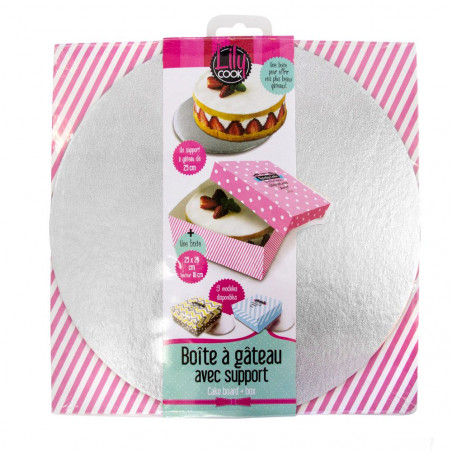 Boîte et support pour gâteau maison