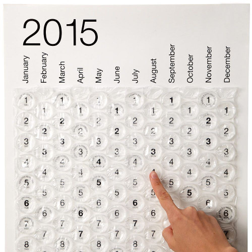 Calendrier 2015 bulles à éclater