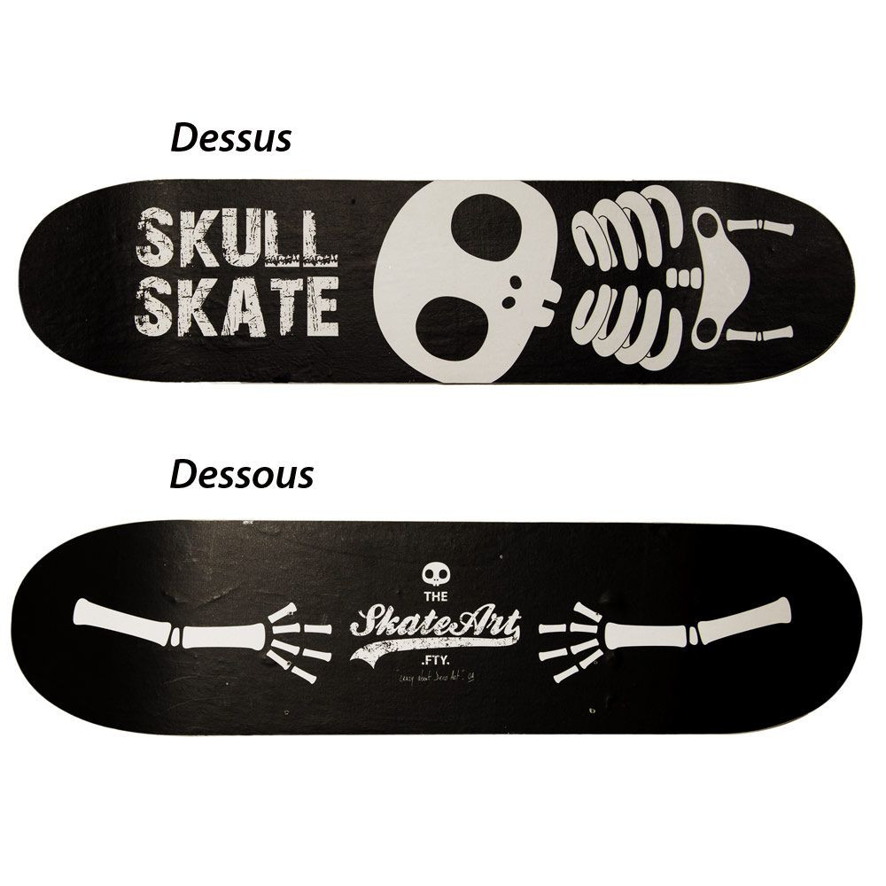 Étagère skateboard tête de mort