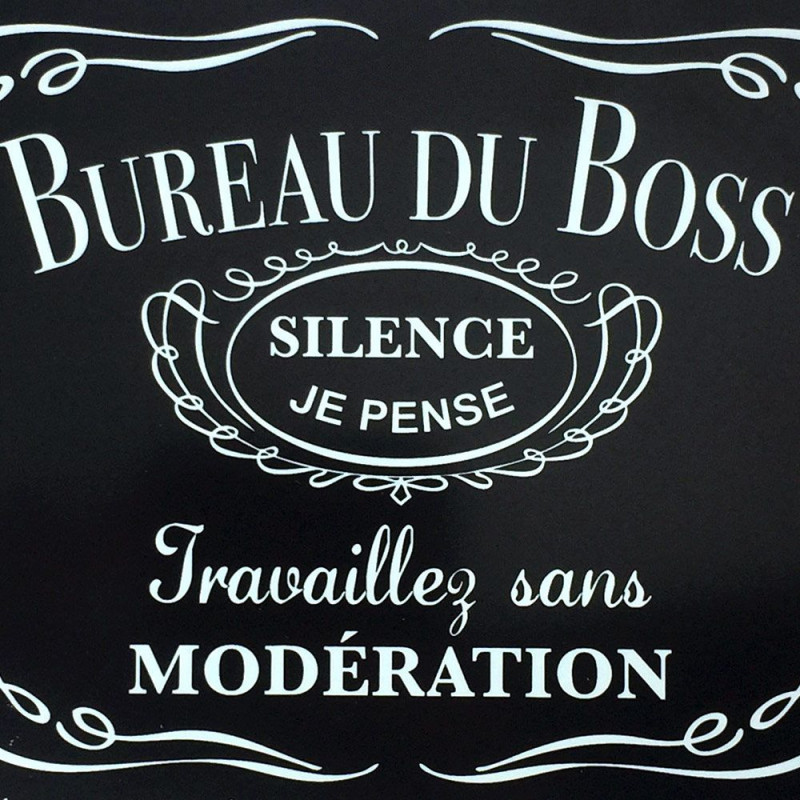Plaque de porte Bureau du Boss