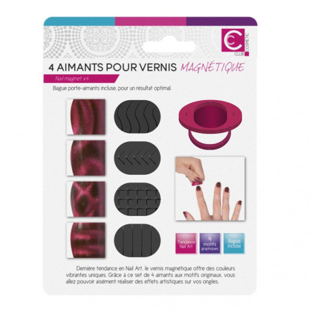 4 aimants pour vernis magnétique