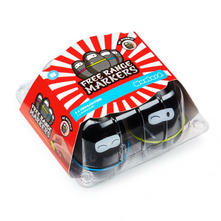 4 surligneurs oeufs Ninjas