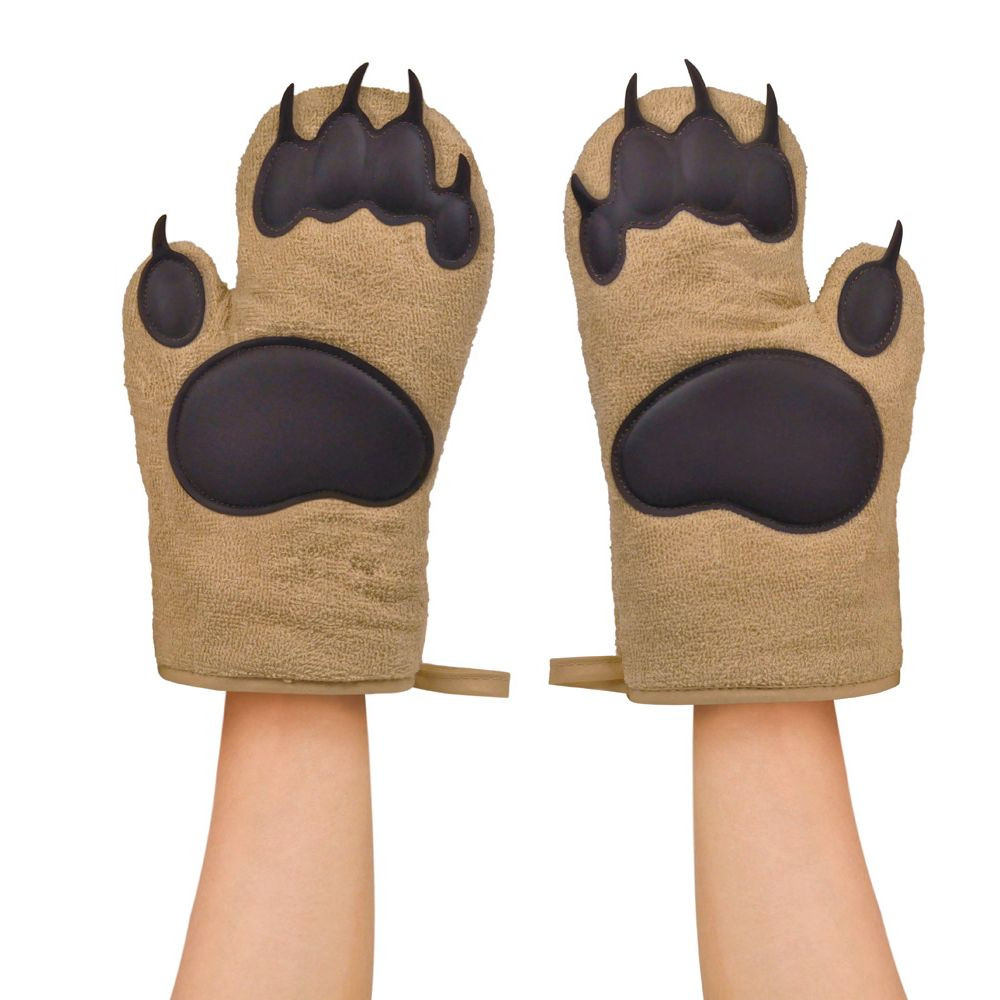 Paire de gants de cuisine pattes d'ours