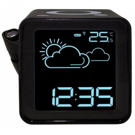 Radio-réveil projection station météo