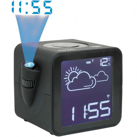Radio-réveil projection station météo