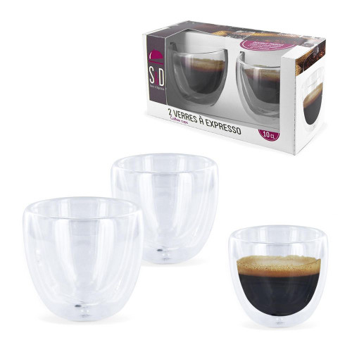 2 Verres à café double paroi