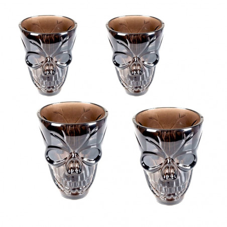 4 shooter noirs tête de mort