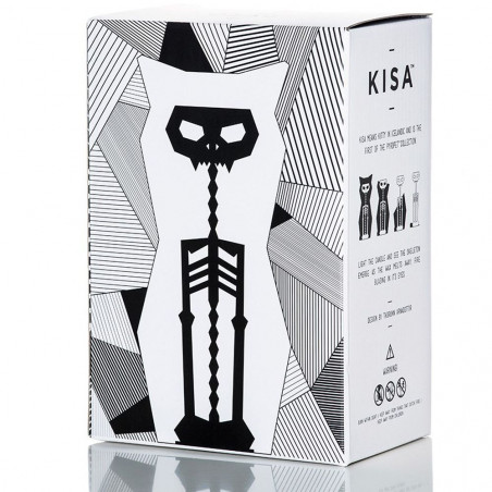 Bougie chat squelette PyroPet Gris