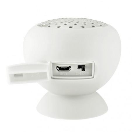 Enceinte de douche bluetooth blanche