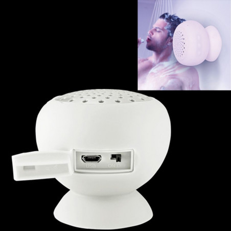 Enceinte de douche bluetooth blanche
