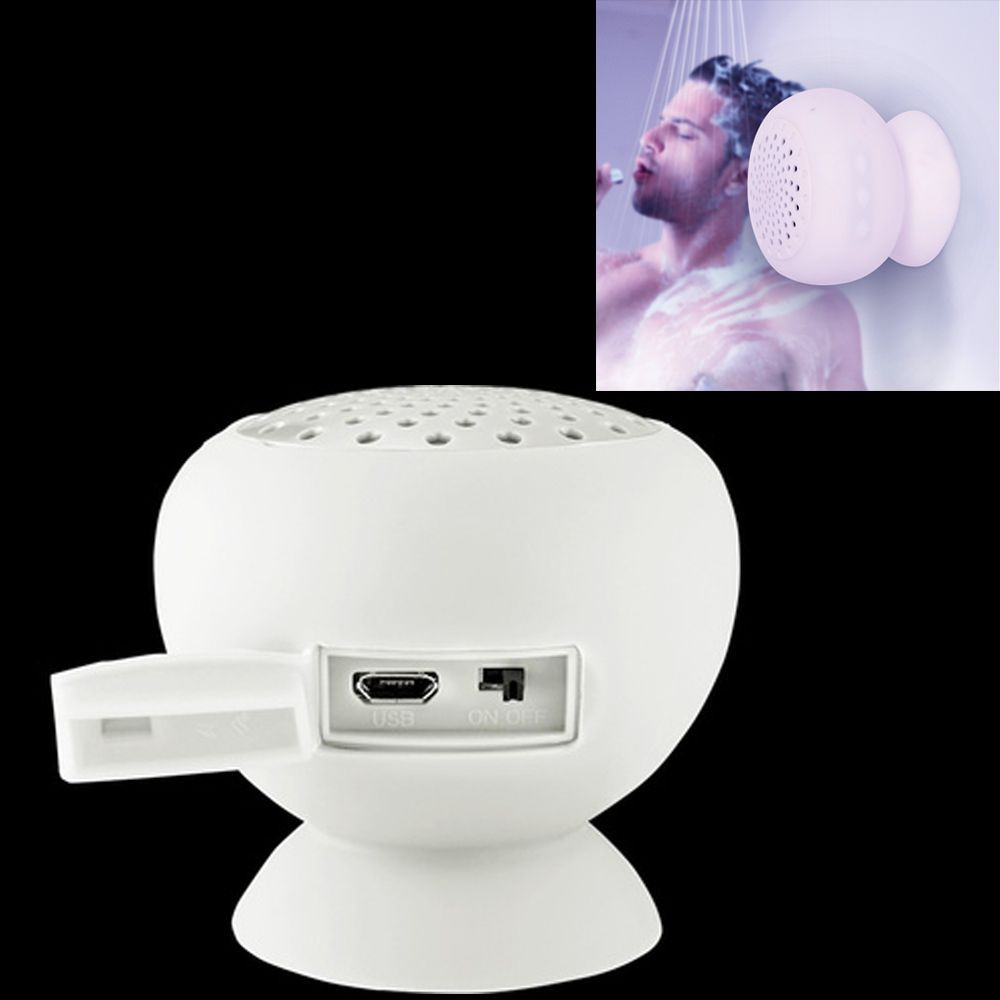 Enceinte de douche bluetooth blanche