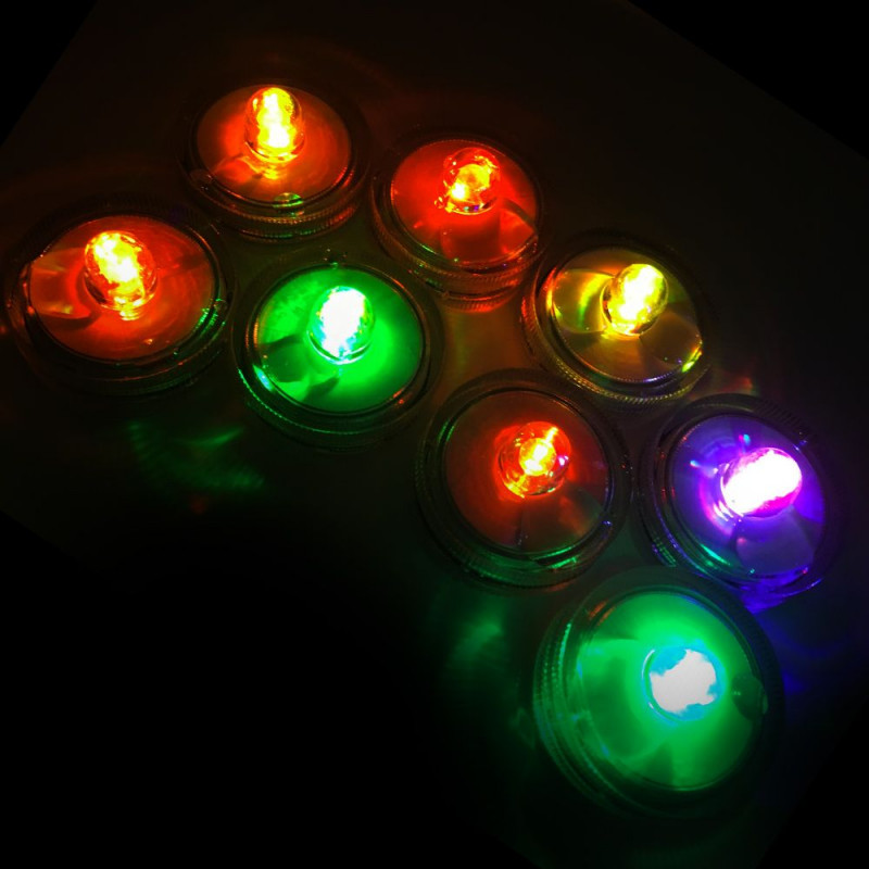 Tube de 8 bougies flottantes led