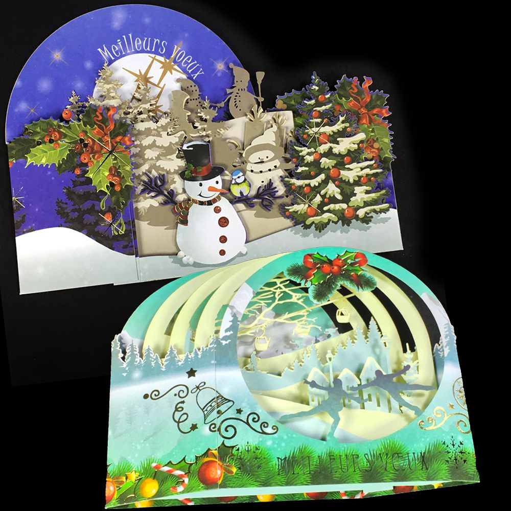 Lot De 2 Cartes De Vœux Avec Enveloppe Et Porte-clés - Neuf Sous Blister, Thème Noël/Voeux