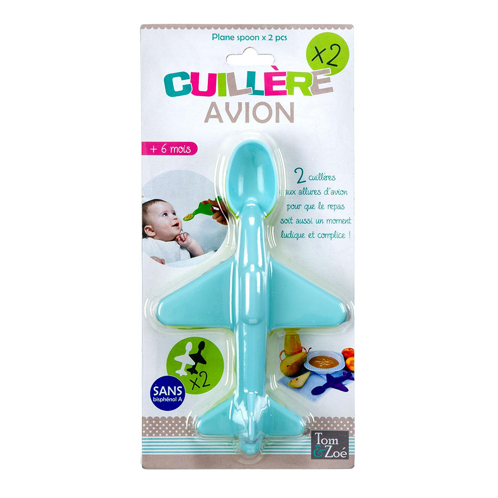Cuillère Bébé Gravée Avion - 17 Cm, Personnalisable Au Prénom, Pour Repas Ludiques - 8