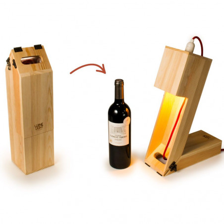 Wine light, coffret à bouteille transformable en lampe