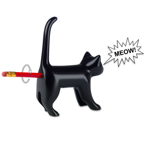 Chat Taille-Crayon Noir – Taille-Crayon Insolite avec Son - Mycrazystuff