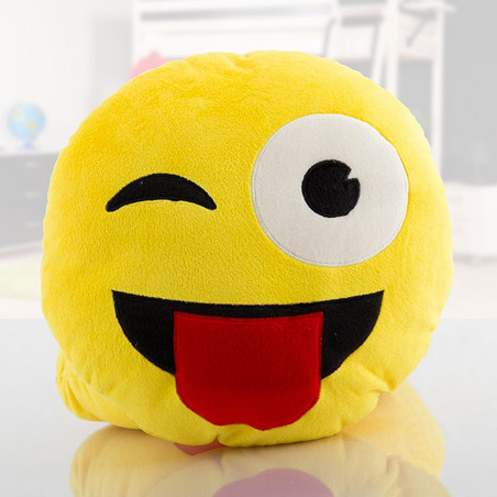 Coussin Emoji espiègle