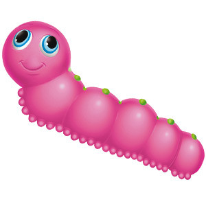 Vente Wormy Pink, chenille vibrante