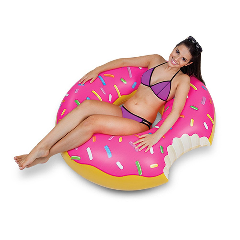 Bouée géante donut fraise sur MyCrazyStuff