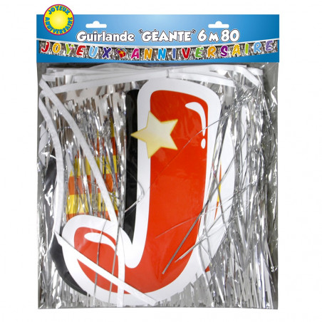Guirlande géante Joyeux Anniversaire 6m80