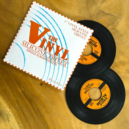 Dessous de plat disque vinyl silicone x 2