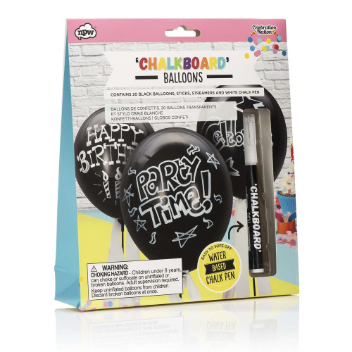 Kit Ballons Ardoises à Personnaliser – 20 Ballons avec Stylo Craie - Mycrazystuff