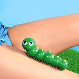 Wormy Verte, chenille vibrante