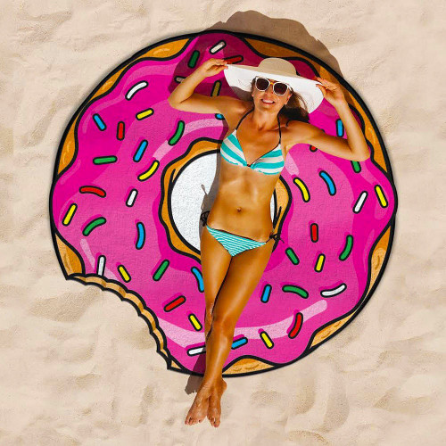 Serviette de plage géante donut