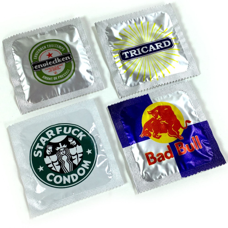 Lot de préservatifs humoristiques "Les assoiffés"