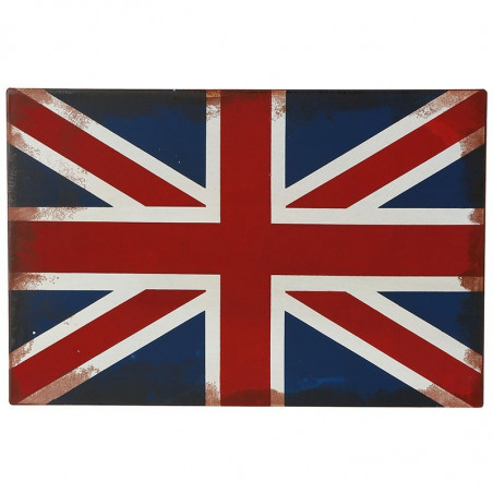 2 plaques métal vintage Drapeau