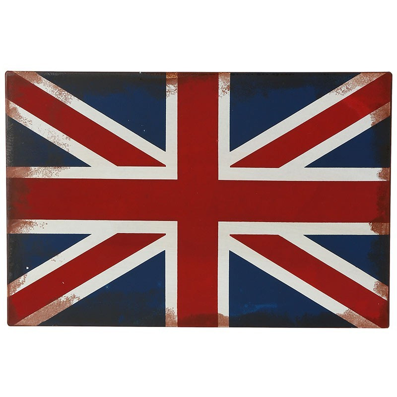 2 plaques métal vintage Drapeau