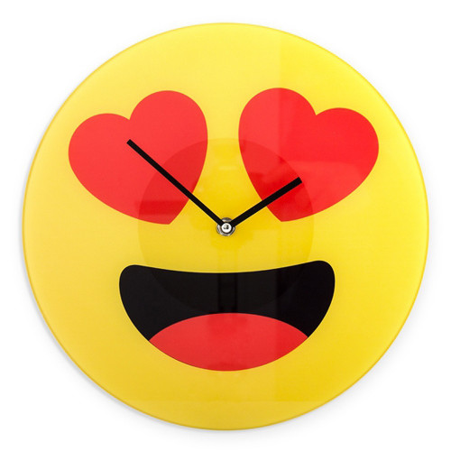 Horloge Emoji Coeurs