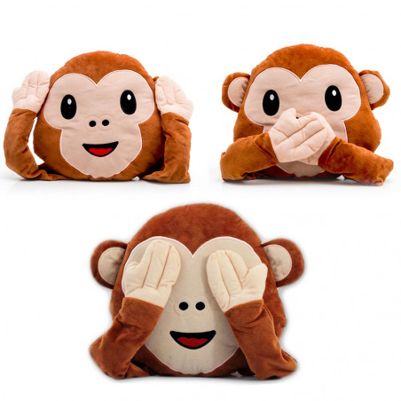Coussin singe emoji