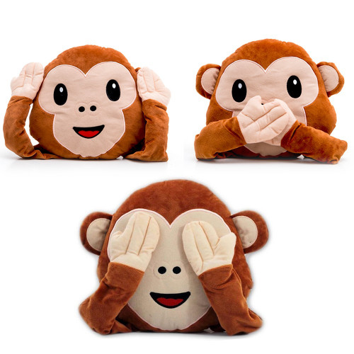Coussin singe emoji