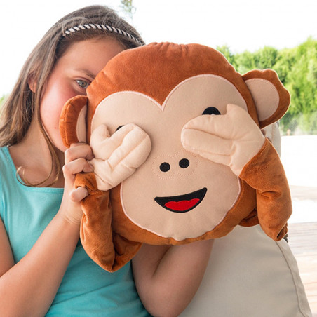 Coussin singe emoji
