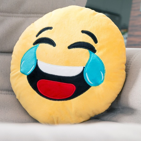 Coussin Emoji Pleurer de rire