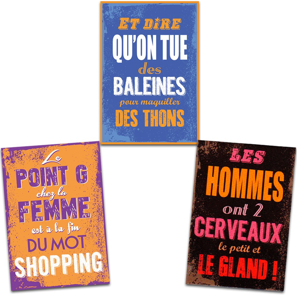 Magnets humour Homme Femme - 6,95 €