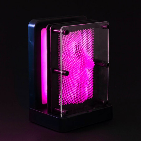 Sculpture clous 3D lumineux multicolore