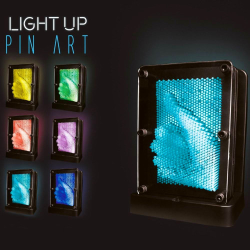 Sculpture clous 3D lumineux multicolore