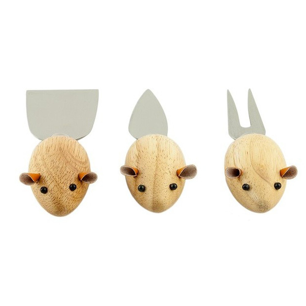 Set de 3 Couteaux à Fromage Souris – Couverts à Fromage Originaux - Mycrazystuff