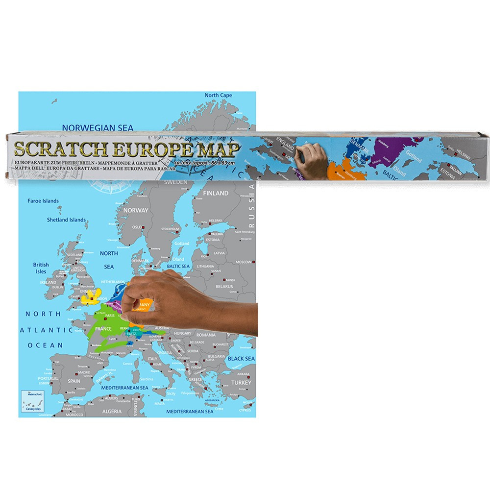 Carte de l'Europe à gratter
