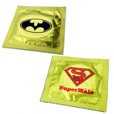 Lot de préservatifs humoristiques Super-héros