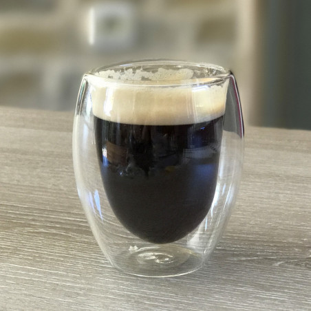 2 tasses à café double paroi