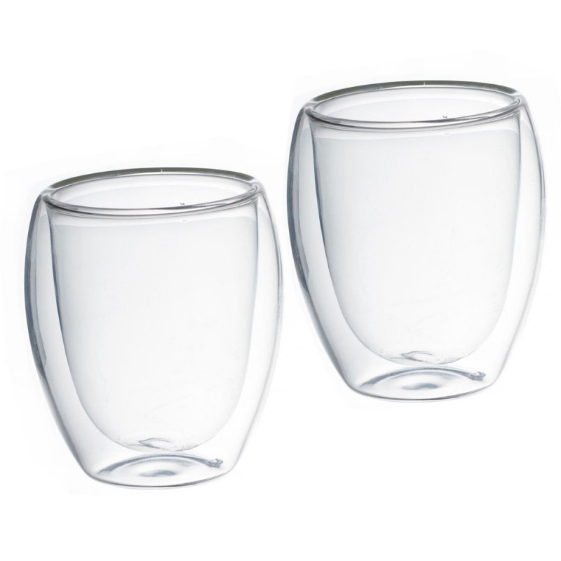2 tasses à café double paroi