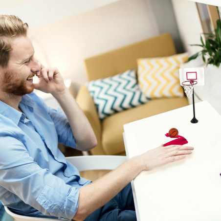 Jeu de basket de bureau inox