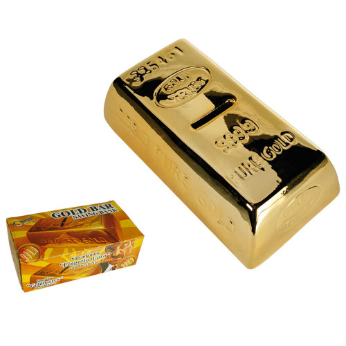 Tirelire Lingot d’Or – Tirelire Originale en Forme de Lingot - Mycrazystuff