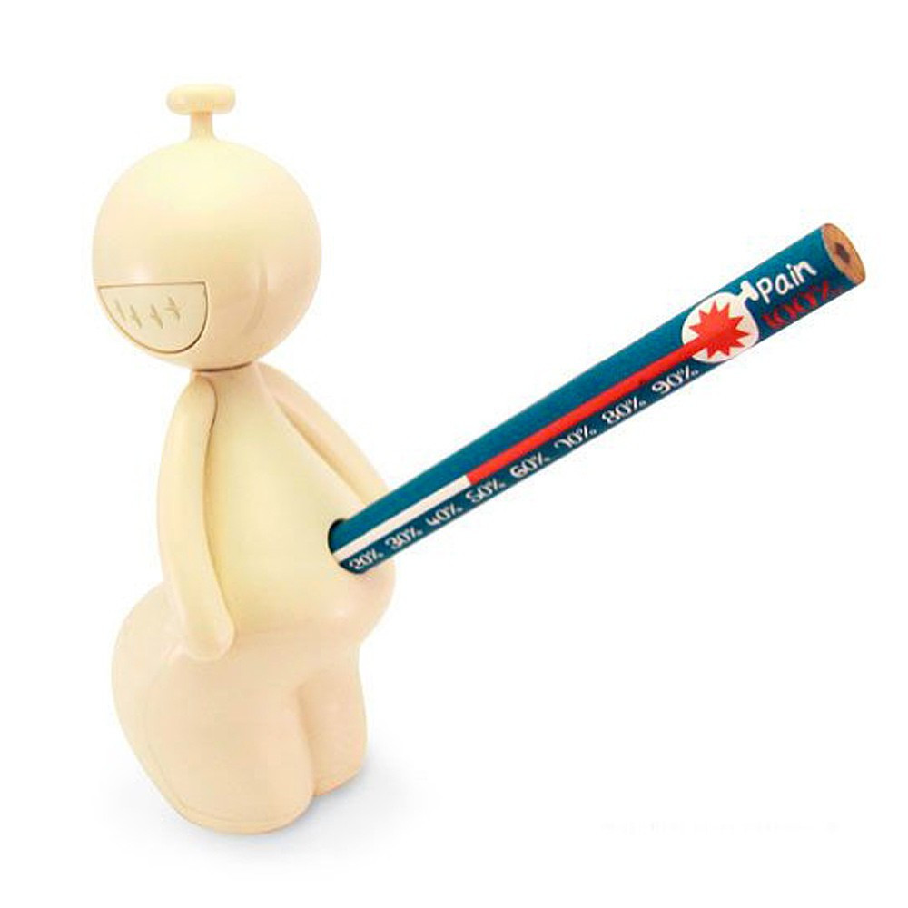 Taille-crayon bonhomme coquin