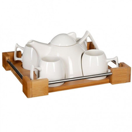 Service à thé sur plateau Bambou