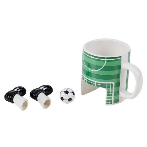Mug Football – Tasse avec Mini But, Ballon et Chaussures pour Doigts - Mycrazystuff